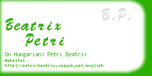 beatrix petri business card